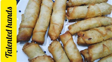 Chicken Spring Roll Iftar Menu Recipe By Talented Hands Youtube