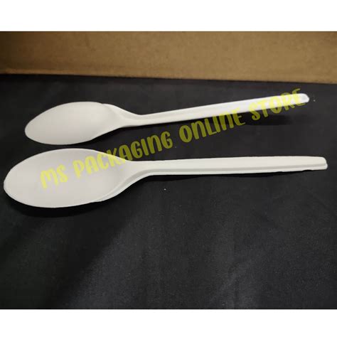 Gm Spoon Fork Black White Pcs Disposable Plastic Spoon