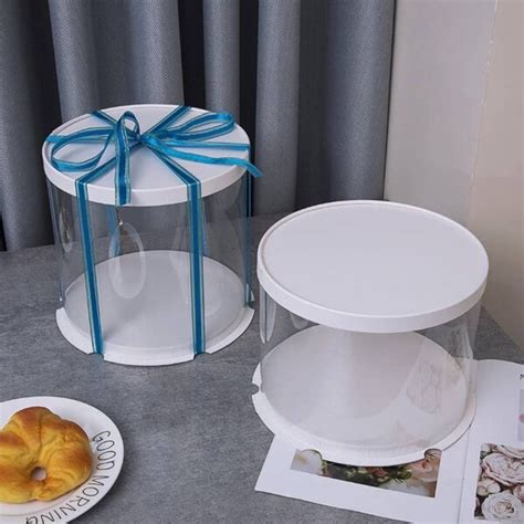 Boîte à gâteau ronde transparente SUNUPACK