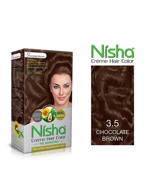 Buy Nisha Creme Long Lasting Hair Colouring Combo Pack Chocolatebrown