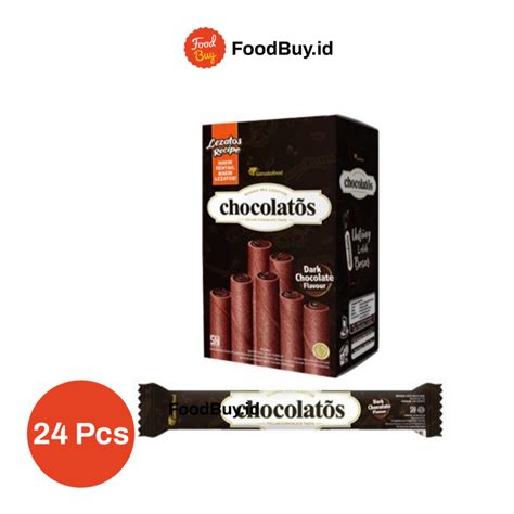 jual paket  pack chocolatos dark chocolate wafer stick  gr isi
