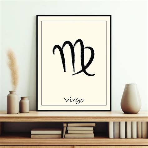 T For Virgo Wall Art Virgo Zodiac Poster Horoscope Virgo Etsy