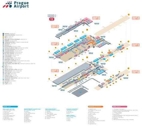 Prague airport terminal 2 map - Ontheworldmap.com