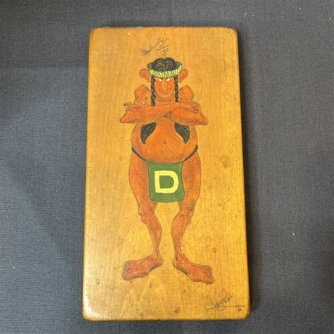 Vintage Dartmouth Indian mascot hand painted on wood | #4587250823