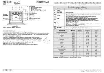 Whirlpool AKP 230 01 WH Oven Programdiagram Manualzz