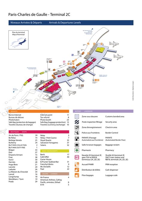 Charles de Gaulle International Airport Terminal 2 Map (Most Up-To-Date