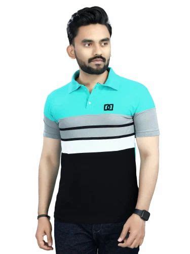 Mens Regular Fit Striped Polo T Shirts Poly Cotton At Rs 149 Piece