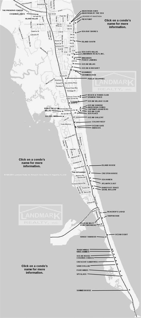 St Augustine Fl Real Estate Investment Condominium Map