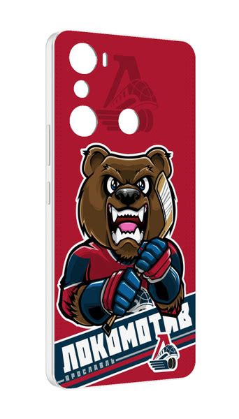 Чехол бампер MyPads для Infinix Hot 20i с рисунком хоккеи локомотив ярославь мужской