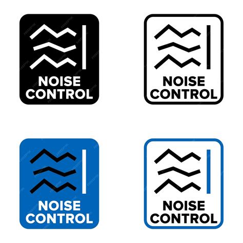 Noise control vector information sign | Premium Vector