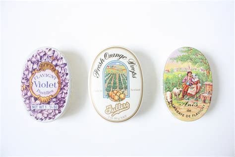 Three Vintage Oval Candy Tins From the Eighties - Etsy