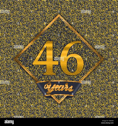 Golden number forty-six years (46 years) celebration design ...