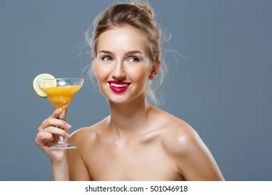 Beautiful Blonde Naked Girl Smiling Holding Stock Photo Edit Now 501047071