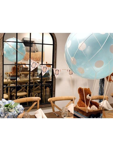 Baby Shower Decor Teddy Bear Hot Air Balloon Baby Shower Decorations Shower Decorations Baby