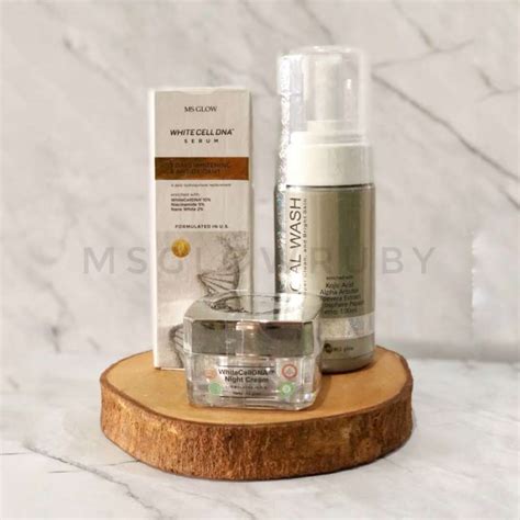 Jual White Cell Dna Ms Glow Serum Dan Night Cream Paket White Cell Dna