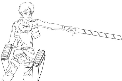 Lineart Eren Yeager By Yangspirit On Deviantart