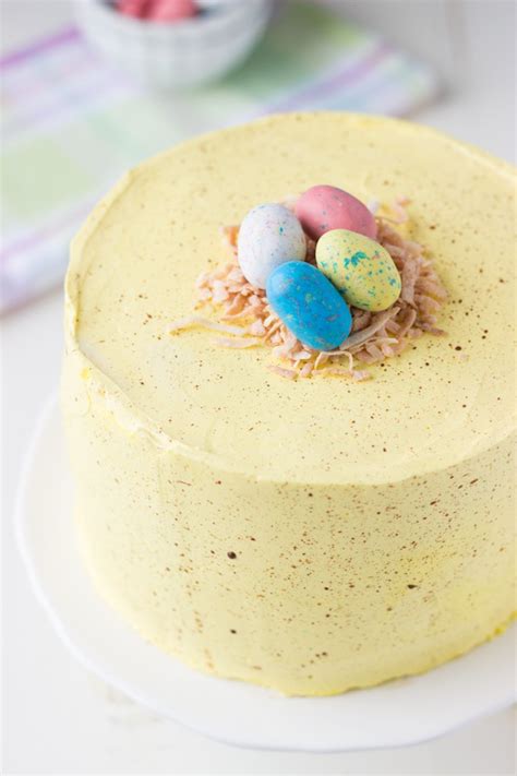 Coconut Lemon Layer Cake Easter Speckled Egg Cake Blahnik Baker