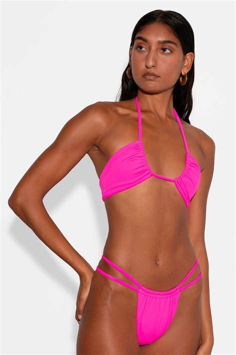 Shop Bikini Bottoms Mara Hoffman Coco Bikini Bottom Pink Stefanie Prantl