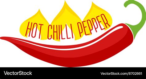 Hot Chili Pepper Pod Single Object Royalty Free Vector Image