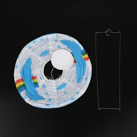 Inch Hot Air Balloon Paper Lantern Lampshade Ceiling Light Wedding Party Decor White Rainbow