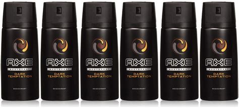 6 Pack Axe Deodorant Bodyspray Dark Temptation 4 Oz