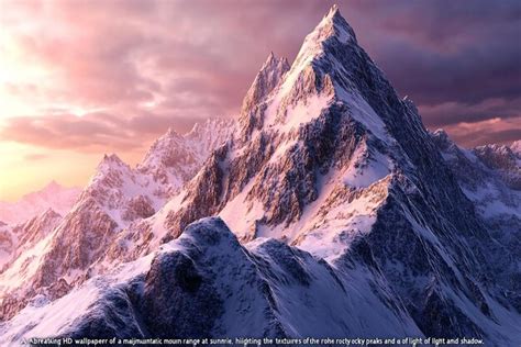 Breathtaking HD Wallpaper Of A Majestic Mountain Range Premium AI