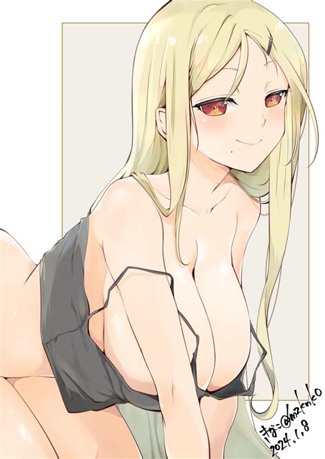Kinako Mzknk Shiki Senran Kagura Senran Kagura Girl All Fours Black Tank Top Blonde