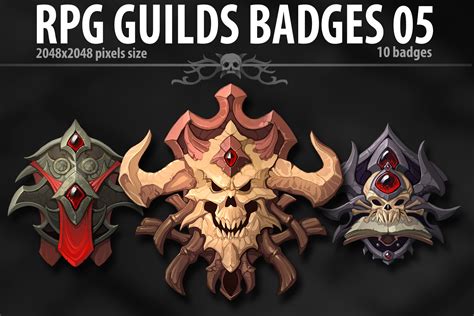 Rpg Guilds Badges 05 2d 图标 Unity Asset Store