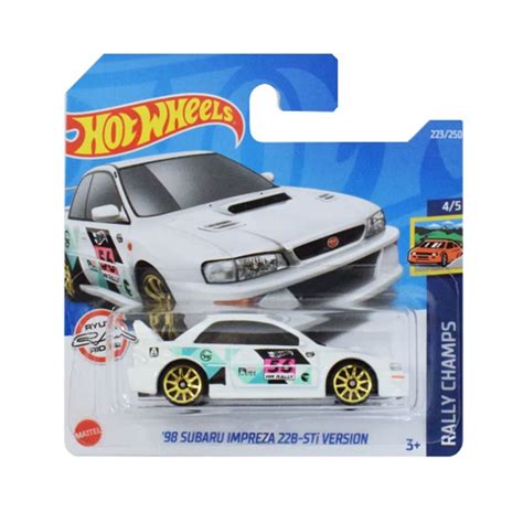 Macheta Metalica Hot Wheels Subaru Impreza B Sti Version Tresure Hunt Culoare Alb