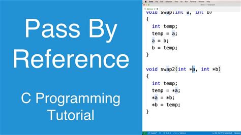 Pass By Reference C Programming Tutorial Youtube