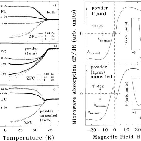 Temperature Dependence Of The ZFC Solid And Dashed Lines And FC