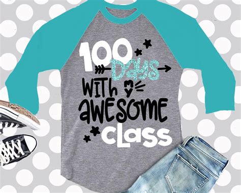 Teacher 100th Day Of School Svg 100 Days Svg Teacher Svg Etsy