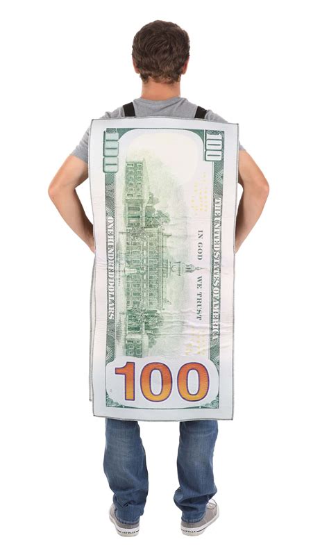 Adult 100 Dollar Bill Costume | Money Costumes