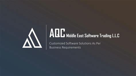 AQC Company Profile Presentation Design | ufound Dubai