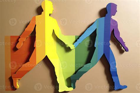 Photo Of Paper Cutout Figures In A Row Gay Pride Stock Photo At Vecteezy