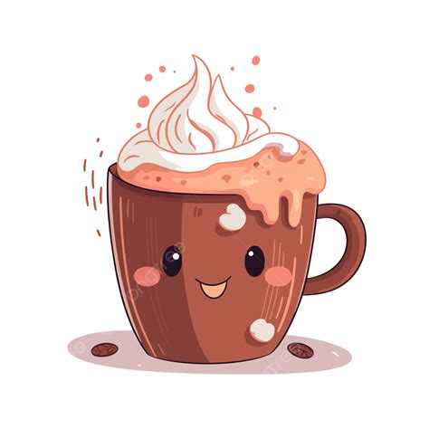 Hot Cocoa Clipart Cute Cute Cartoon Coffee Character Coffee Clipart