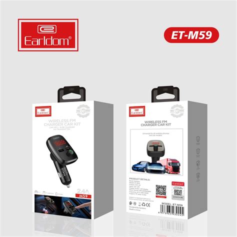 Earldom Model Et M Wireless Car Mp Charger Fm Usb A Transmitter