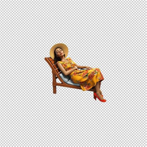 Mujer Latina Durmiendo En D Estilo De Dibujos Animados Fondo Transparente Iso Archivo Psd Premium