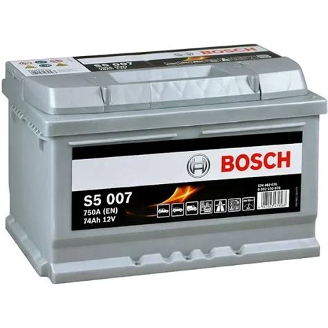Купить Аккумулятор 74Ah-12v BOSCH (S5007) (278x175x175),R,EN750, цена ...