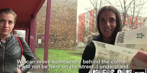 Public Pick Ups Euro Chick Flashes Ass For Cash Starring Eveline Dellai Tnaflix