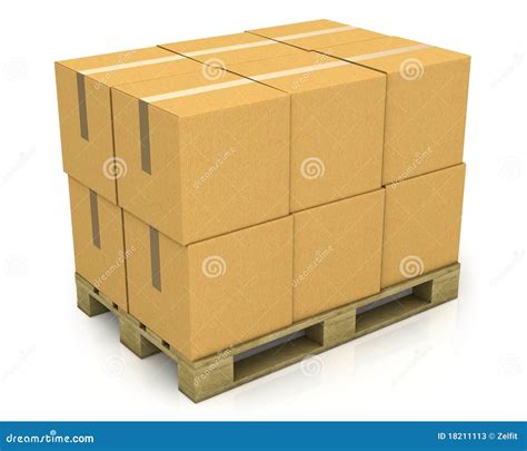 stack  carton boxes   pallet stock image image  crate cargo