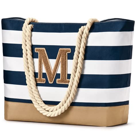 Beach Tote Bag for Women Waterproof Beach Bag with Zipper Travel