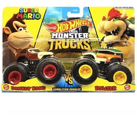 Hot Wheels Monster Truck Pk Mario Bowser Vs Donkey Kong Mercadolibre