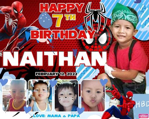 4x5 Naithan A Potes 7th Birthday Spiderman Theme