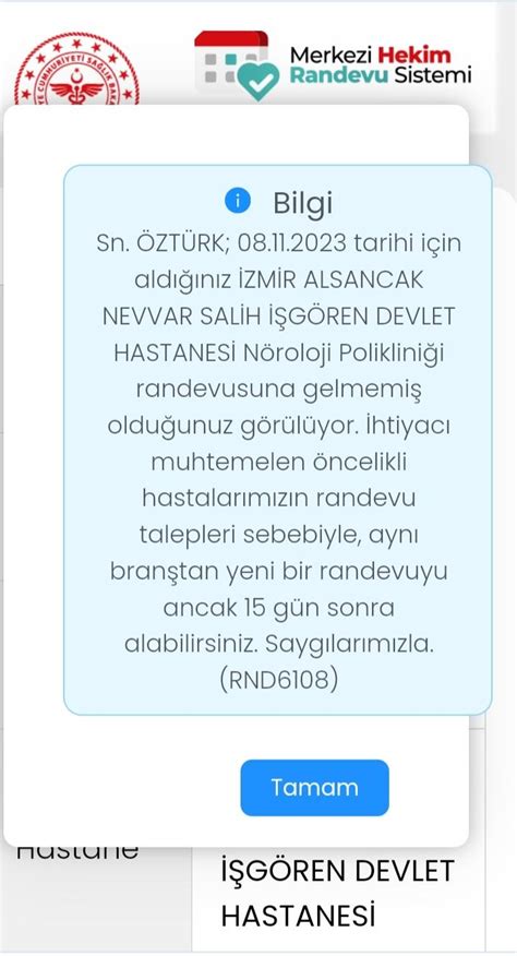 Zmir Alsancak Nevvar Salih G Ren Devlet Hastanesi Randevulu Hat R