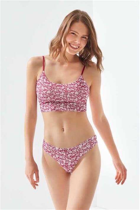 Basic Lazer Kesim Desenli Kad N Bikini K Lot L Paket Cottonhill