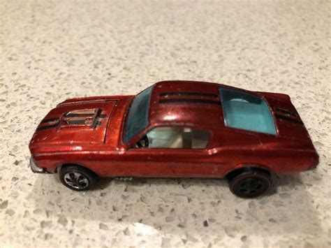 Mattel Hot Wheels Custom Mustang Red W Beige Interior Hong Kong