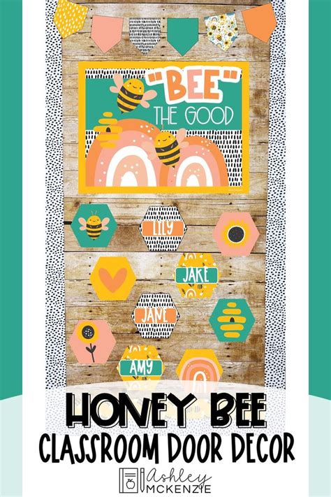 Honey Bee Classroom Door Decor Kit Back To School Easy And Modern