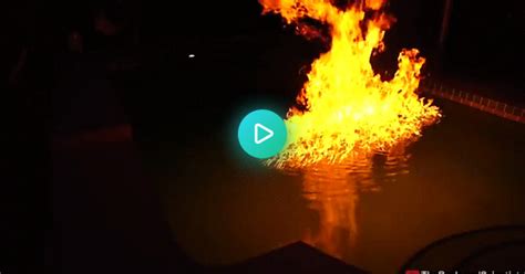 Using Liquid Nitrogen To Put Out A Pool That Is On Fire  On Imgur