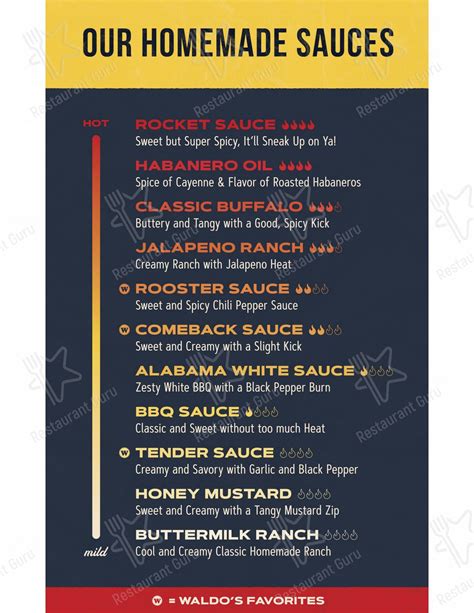 Menu At Waldos Chicken And Beer Restaurant Nashville 4th Ave N 103